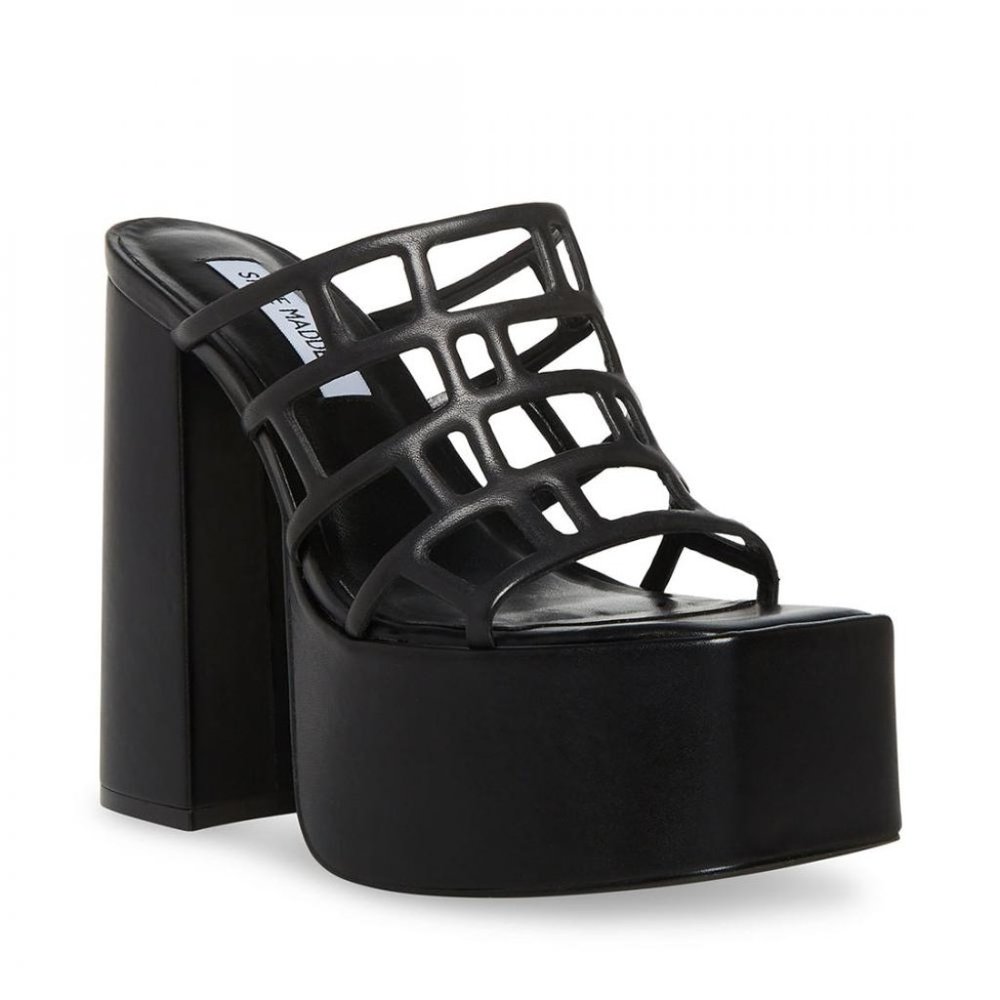 Steve Madden Leather Audrey Platform Heel Sandals